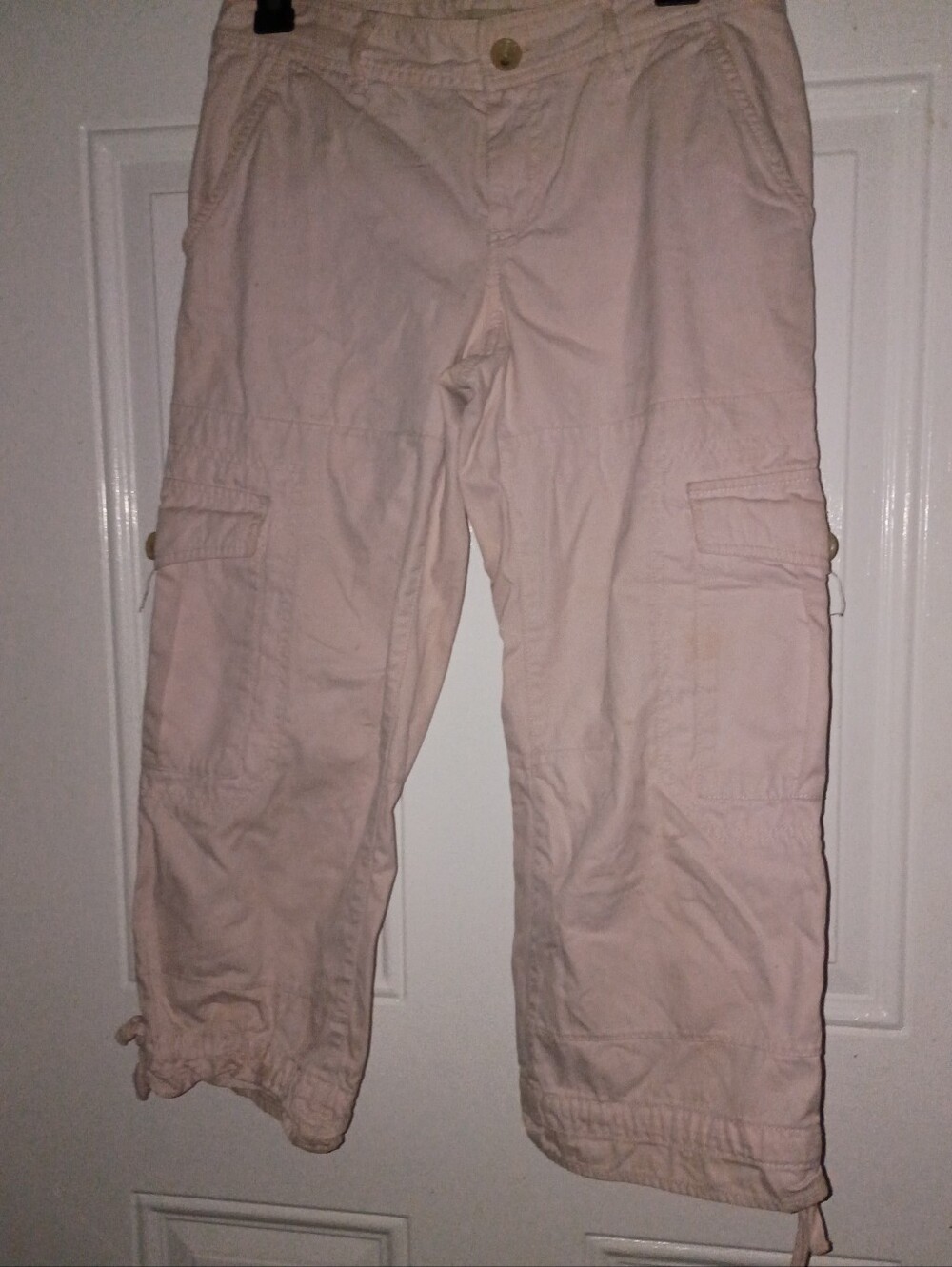 Pink Cropped Cargo Pants